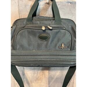 Atlantic Carry-On‎ Duffel Bag 16x8x10 Green Nylon Travel Case, Preowned USA Made
